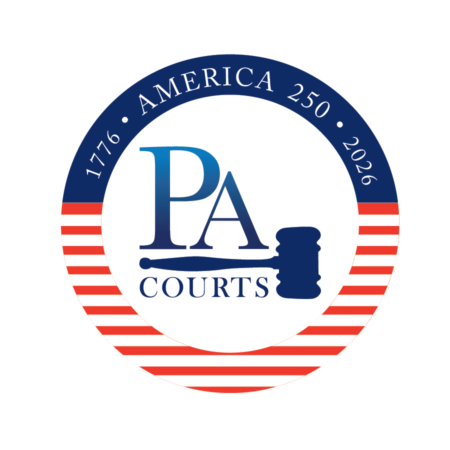 Logo of PA Courts America 250 1776-2026